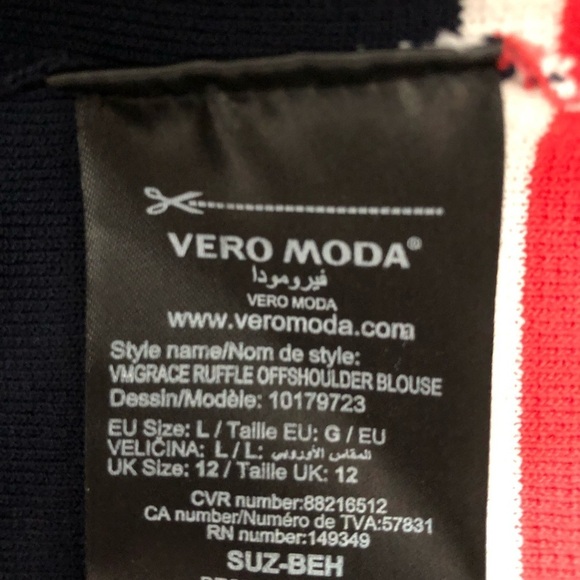 VERO MODA knit Summer sweater, Grace Ruffle, off the shoulder. Classic Elegant L - Picture 7 of 11